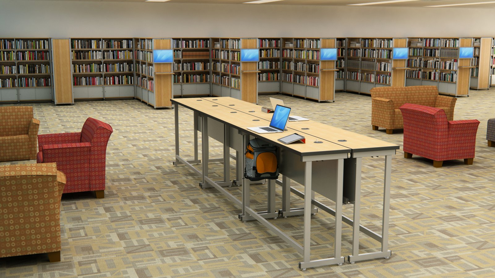 Classroom featuring the PowerBar by Computer Comforts, Inc.