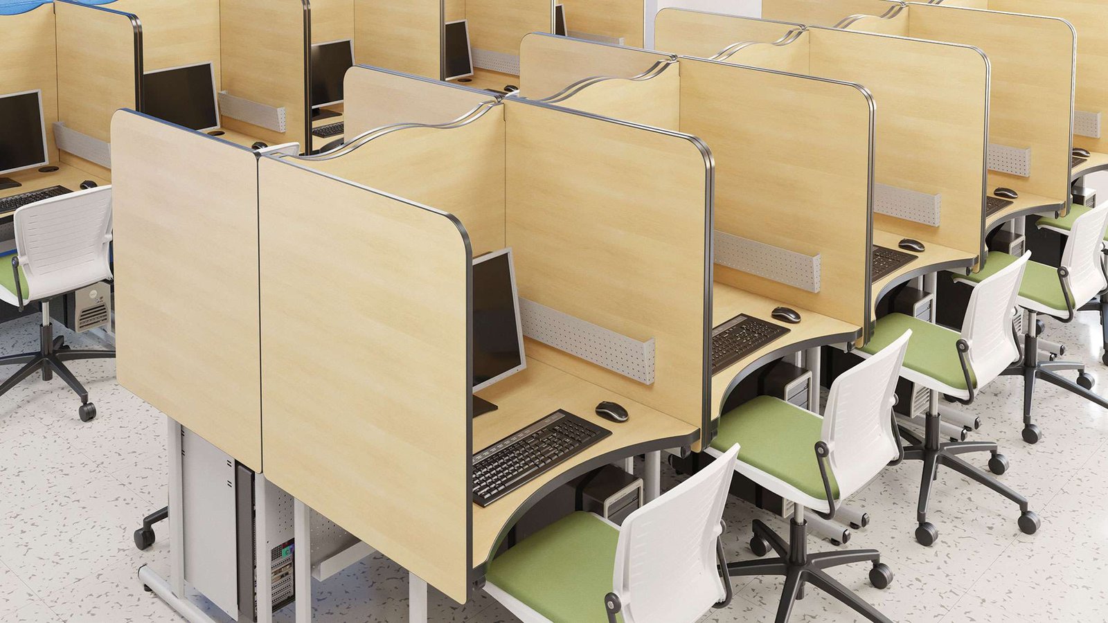 Classroom featuring the PV Testing Carrel by Computer Comforts, Inc.
