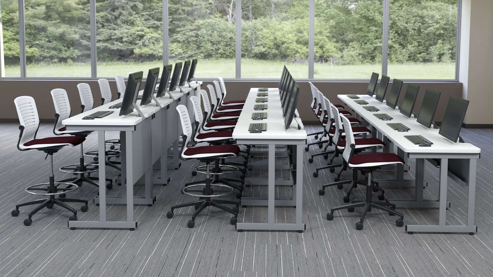 Classroom featuring the Tier Secure by Computer Comforts, Inc.