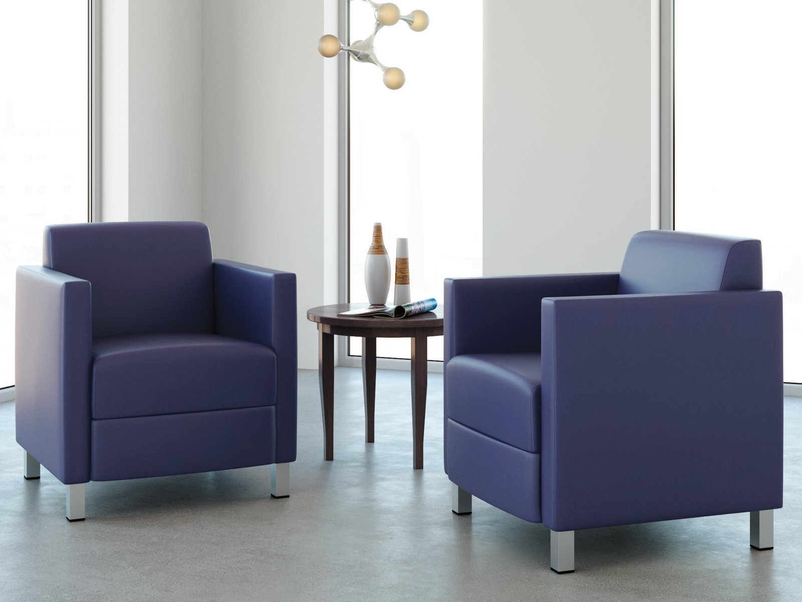 Tux Lite 710 Lounge with Silver Legs shown in Dillon Grape.